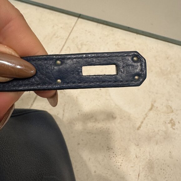 Authentic Hermes Blue Birkin Bag 35 - Picture 7 of 12